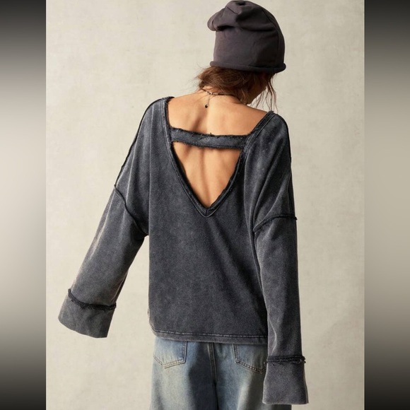 Boho cotton long sleeve blouse - Picture 4 of 8